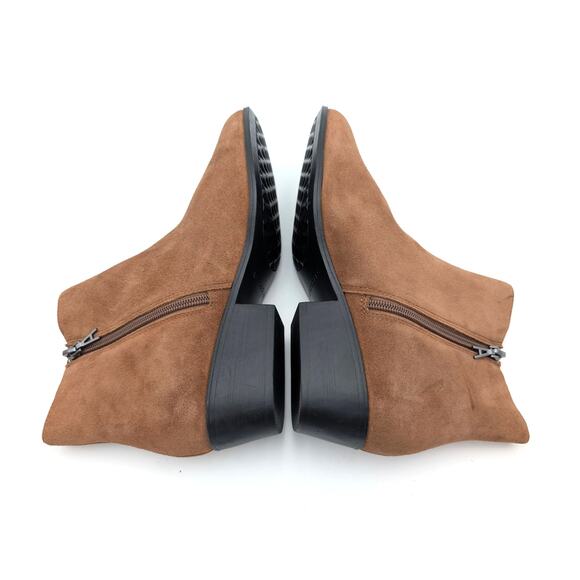 Aerosoles Cerros Ankle Boots Women's Side Zip Mocha Suede Size US9M EU39.5 - Picture 5 of 14